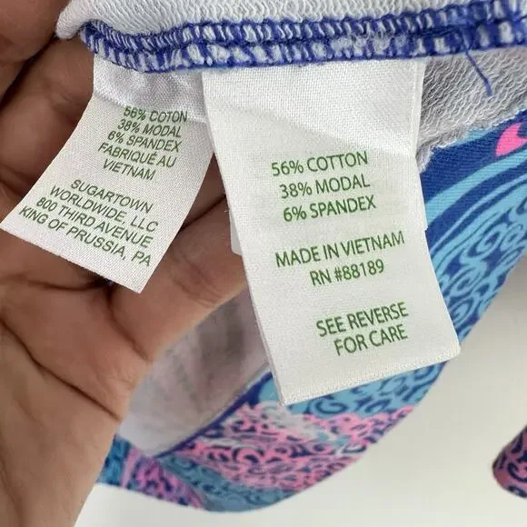 Lilly Pulitzer Skipper Popover Dress Large Blue Pink Pineapple Tropical Resort - Picture 7 of 12